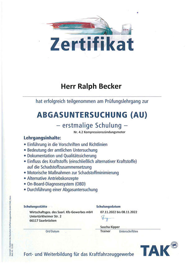 Unsere Zertifikate